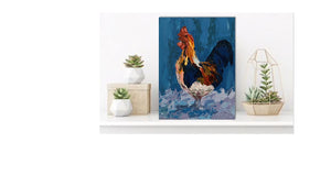 Rooster- Palette knife Textured Painting