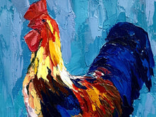 Cock a Doodle Do  - Palette Knife Textured Painting