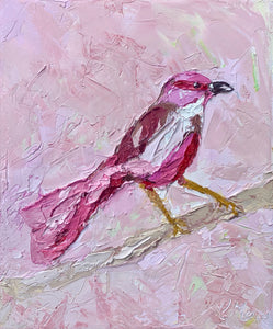 Pink Bandit- Palette Knife Textured Painting