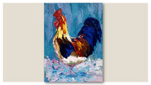 Cock a Doodle Do  - Palette Knife Textured Painting