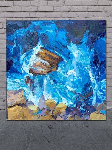 Making Waves - Palette Knife Textured Painting